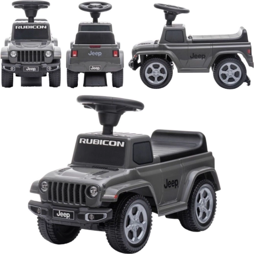 Correpasillos infantil Jeep Rubicon con claxon y sonidos de motor gris