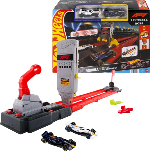 Hot Wheels Racing Formula 1 set de pista carrera rápida + 2 monoplazas