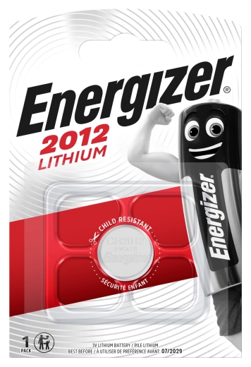 Batería de botón de litio CR2012 ENERGIZER 3 V, 58 mAh (1 ud)