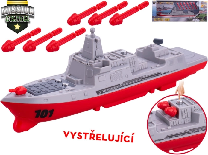 Destructor Mission Control – buque de guerra con motor de inercia con proyectiles 24 cm