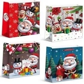Bolsa de regalo navideña de tamaño L - 1 unidad