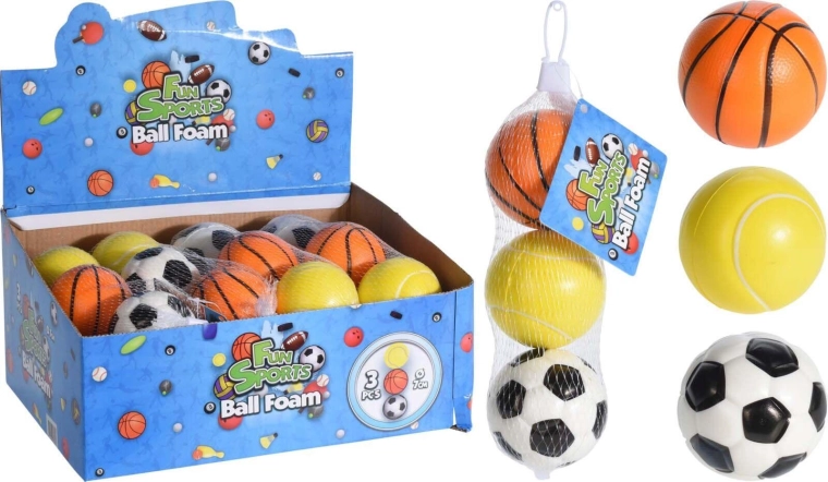 Pelotas de espuma de 7 cm – set de 3 uds.