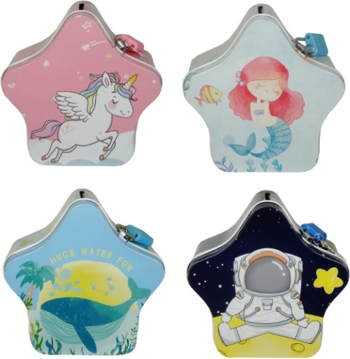 Hucha metálica estrella para niños