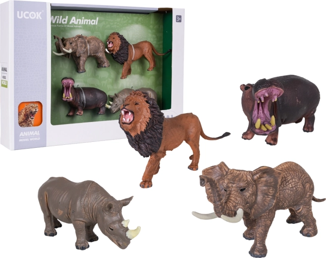 Set de figuras realistas de animales salvajes (4 uds.)