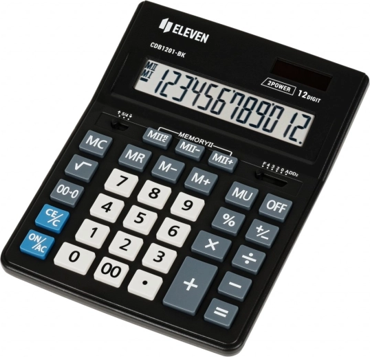 Calculadora ELEVEN de 12 dígitos, negra