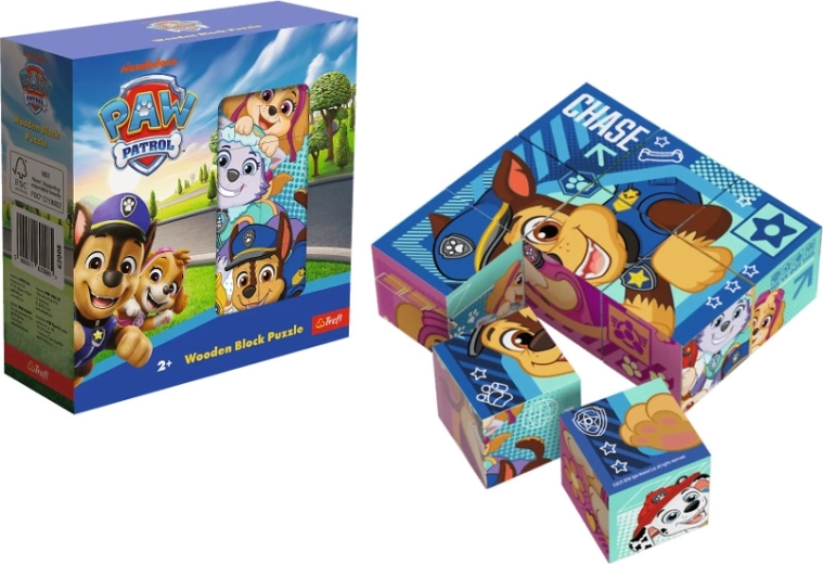 Puzzle de cubos de madera Patrulla Canina