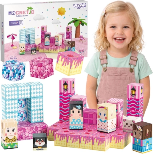 Woopie cubos magnéticos – cubitos magnéticos 3D 59 uds.