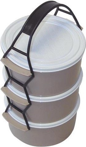 Portacomidas 3x1,0 l de plástico