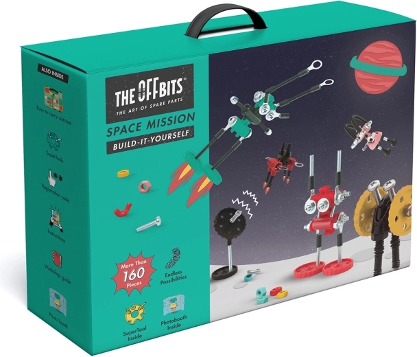 Estuche portátil con asa y más de 160 piezas