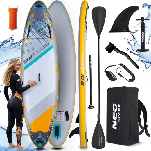 Paddleboard hinchable AQUASURF 10'6 (320 × 84 × 15 cm) con set Neo‑Sport