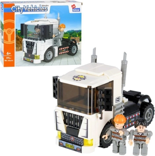Set de construcción AlleBlox City – camión con figuras, 211 piezas