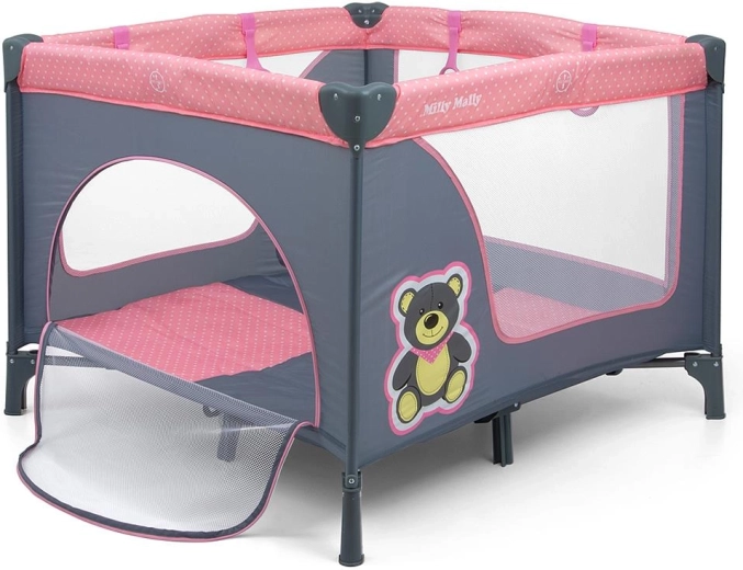 Parque infantil plegable MILLY MALLY Fun Pink Bear