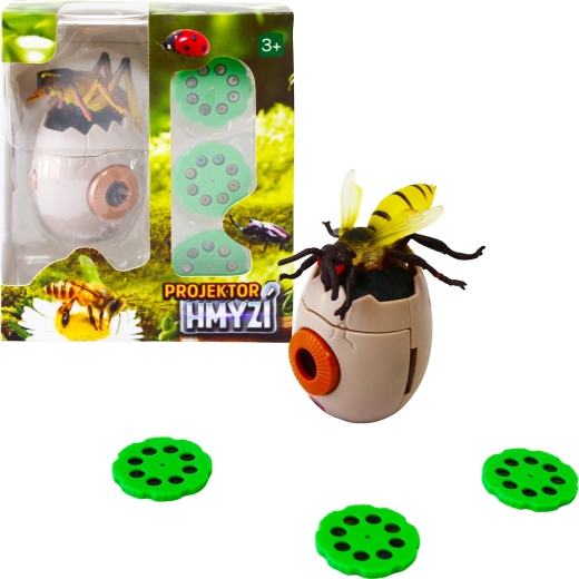 Proyector infantil de insectos con forma de huevo con 3 discos intercambiables