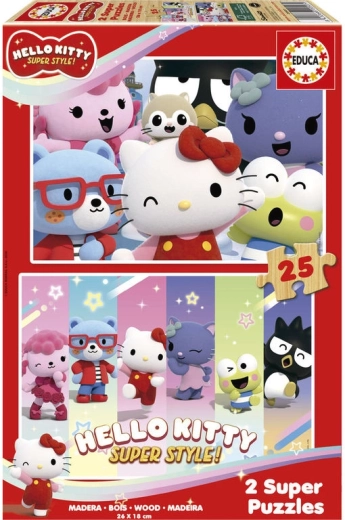 Educa puzles de madera Hello Kitty 2x25 piezas