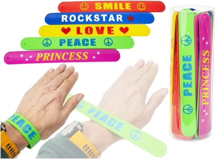 Pulsera de golpe con inscripción - 1 pieza