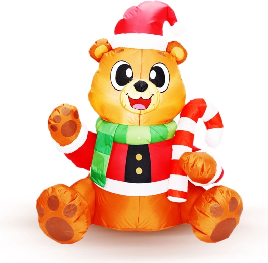 Osito luminoso inflable de 150 cm