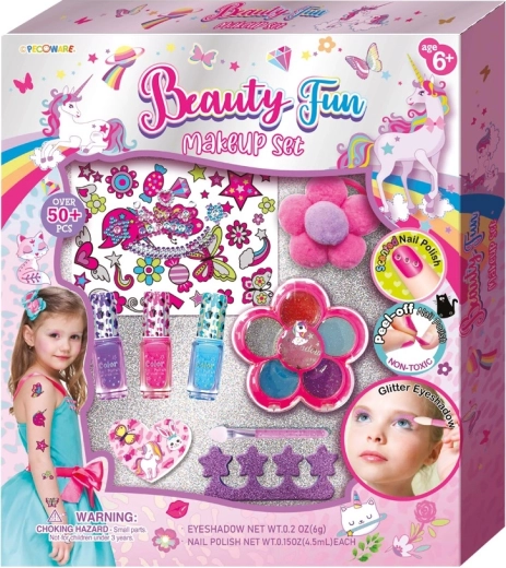 Gran set infantil de maquillaje y uñas