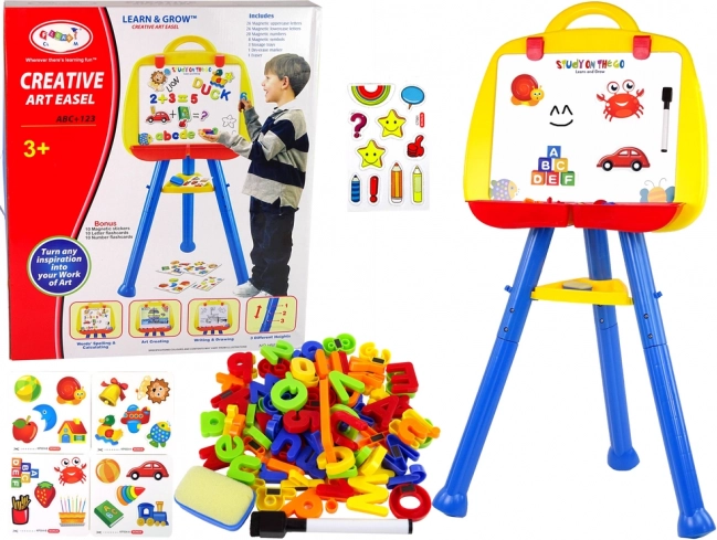 Pizarra magnética de pie para niños