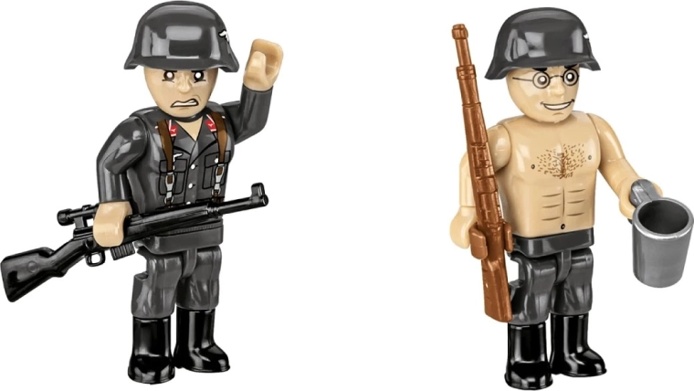 Figuras de artilleros con accesorios