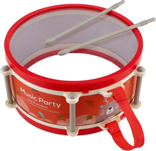 Tambor con baquetas para pequeños bateristas