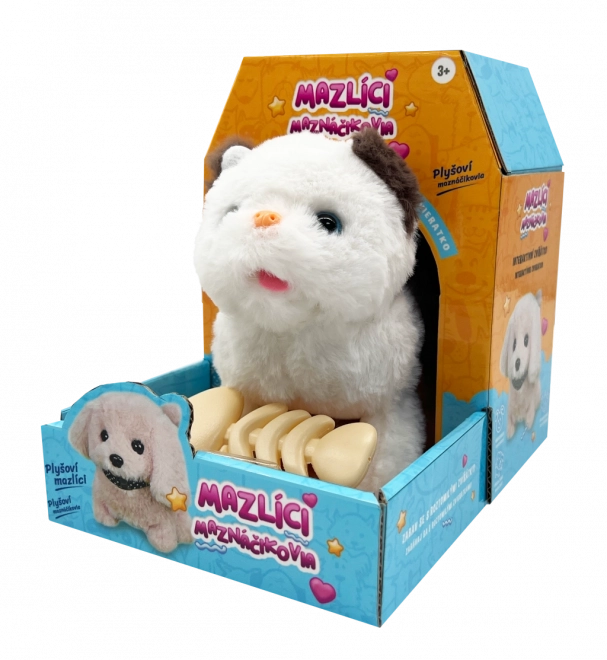 Gatita de peluche interactiva Micka con pececita