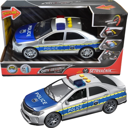Coche de policía City Service 1:14 con sonidos y mecanismo de retroceso