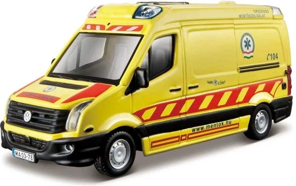 Vehículos de rescate metálicos 1:50 – mix de furgonetas (24 uds) Bburago