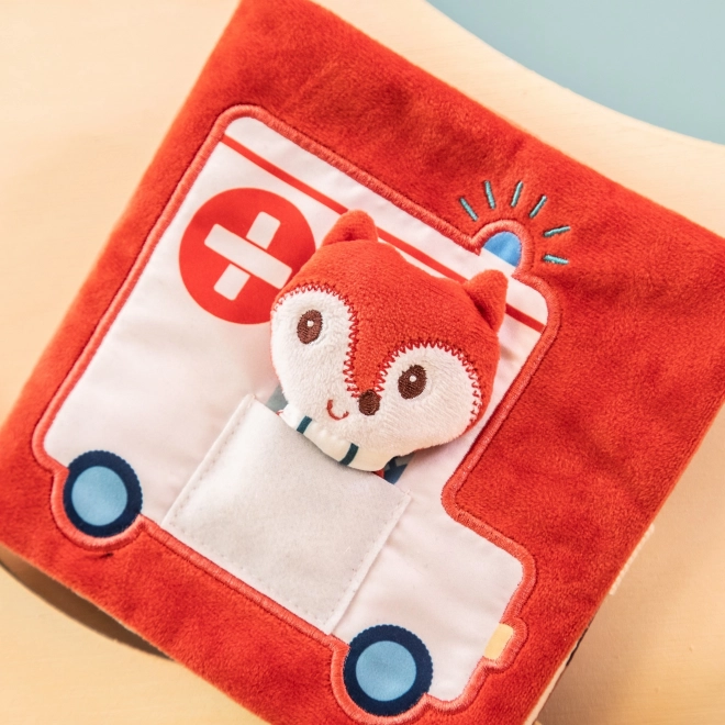 Lilliputiens - libro textil con la zorra doctora Alicia