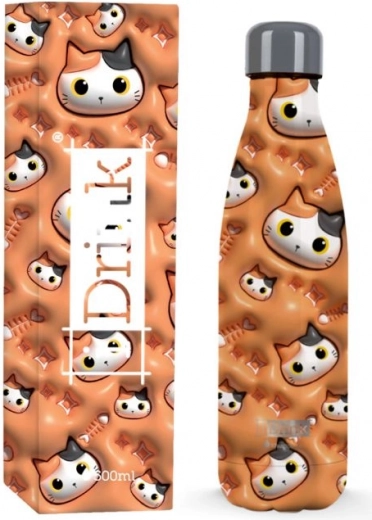 Termo con gato naranja 500 ml