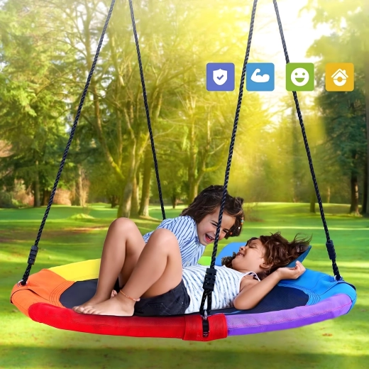 Columpio colgante redondo 100 cm – nido de cigüeña para niños