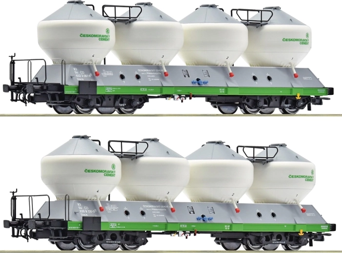 Roco set de 2 vagones silo Uacs ČD (H0)