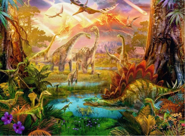 Puzzle con el motivo Dinoland de Ravensburger, 500 piezas