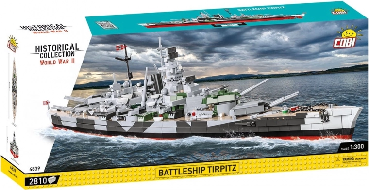 Kit de construcción COBI Historical Collection – acorazado TIRPITZ (1:300, 2810 piezas)