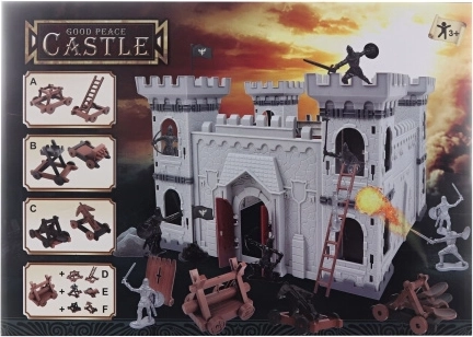 Castillo con caballeros y accesorios
