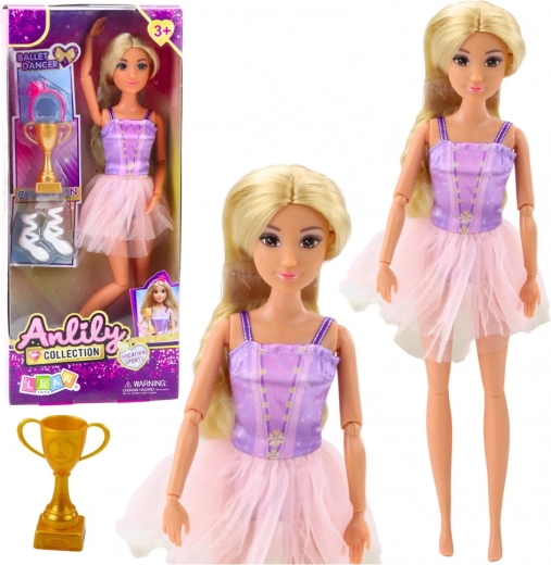 Muñeca Anlily Bailarina con Vestido y Accesorios