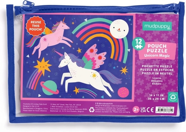 Puzzle Mudpuppy Unicornio Magic en bolsita - 12 piezas