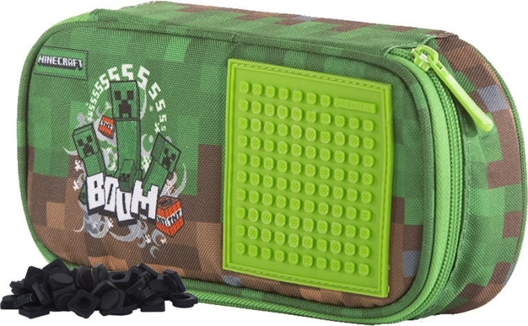 Pixie crew estuche escolar para estudiantes Minecraft, ovalado de dos pisos