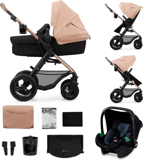 Cochecito combinado Kinderkraft MOOV 2 AIR 3en1 Pure black