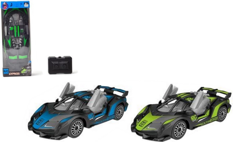 Coche deportivo RC con puertas que se abren