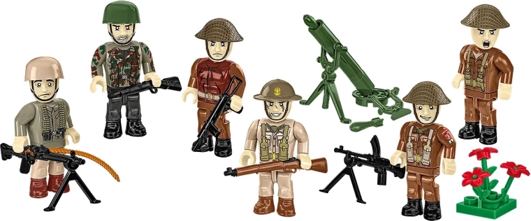 Seis minifiguras detalladas para escenas dinámicas