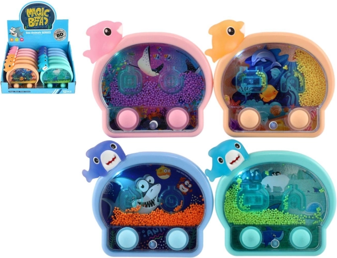 Juego de agua luminoso con animal marino: juego de habilidad de bolsillo con botones