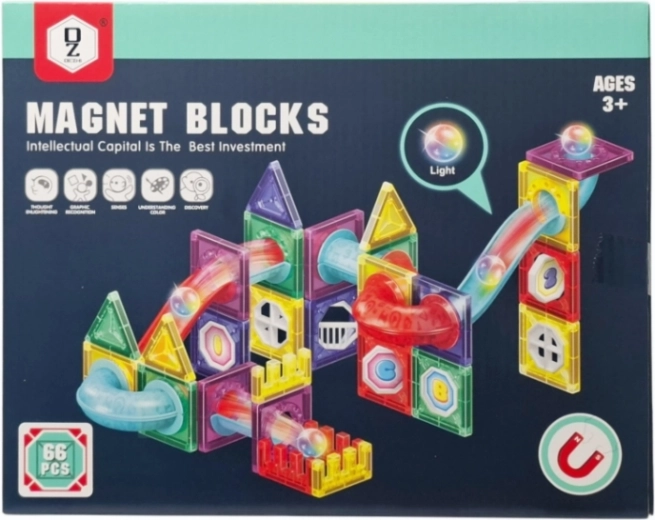 Bloques de construcción magnéticos – pista de canicas - 1 pieza