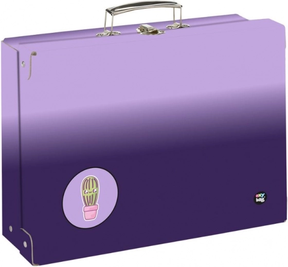 Maletín para material escolar OXY NEXT Ombre Purple, formato A4