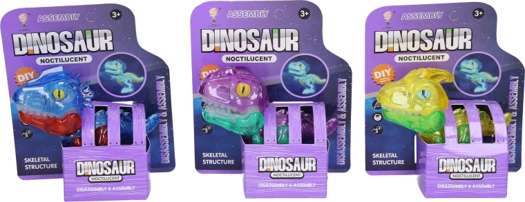 Dinosaurio con esqueleto que brilla en la oscuridad - 1 unidad