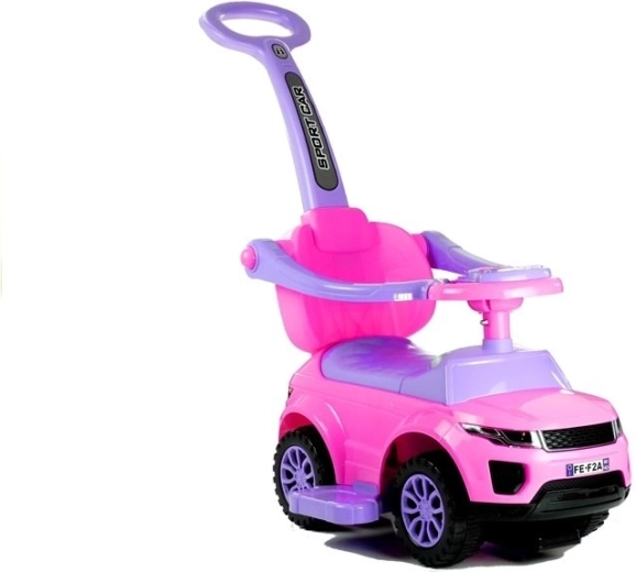 Correpasillos infantil con barra guía Sport car rosa