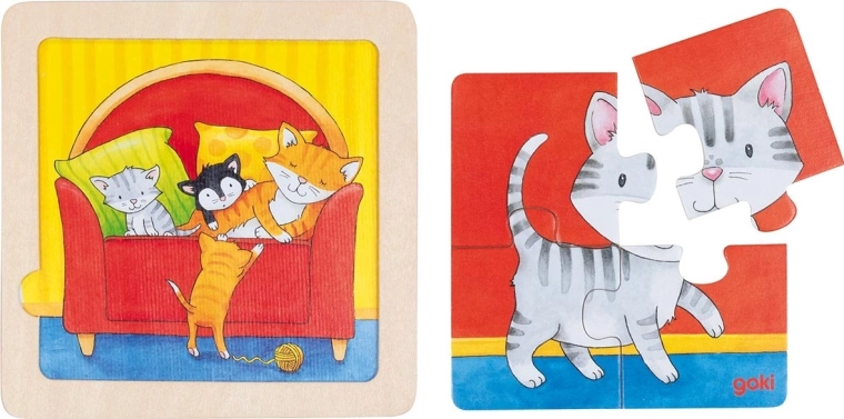 Puzzle de madera con conejito de GOKI