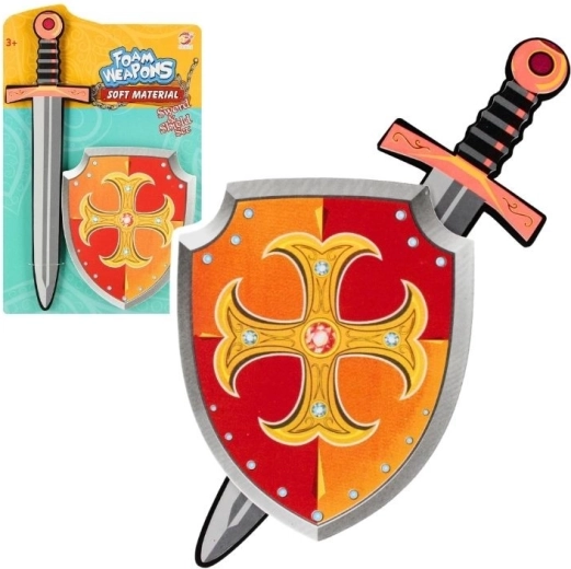 Set de caballero de espuma con espada y escudo