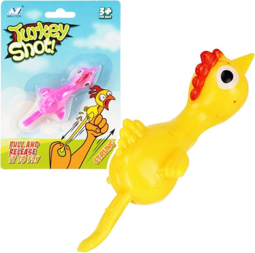Juguete de pollo pegajoso lanzable