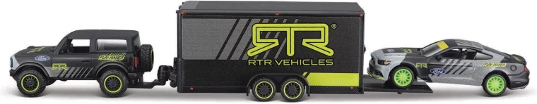 Maisto Design Team Haulers Ford Bronco con remolque y Ford Mustang GT 1:64