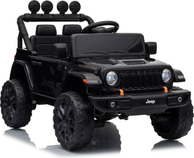 Coche eléctrico infantil Jeep Rubicon de 24 V, negro